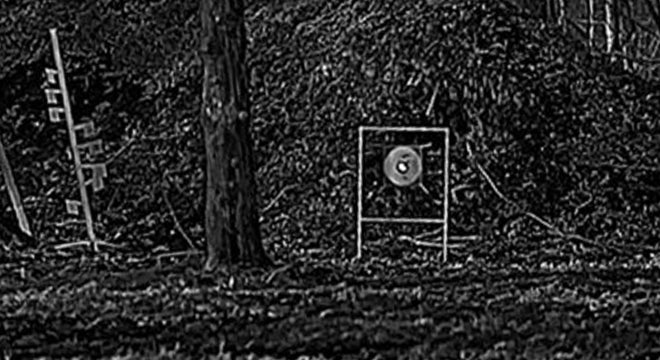 Thermal image of shooting target